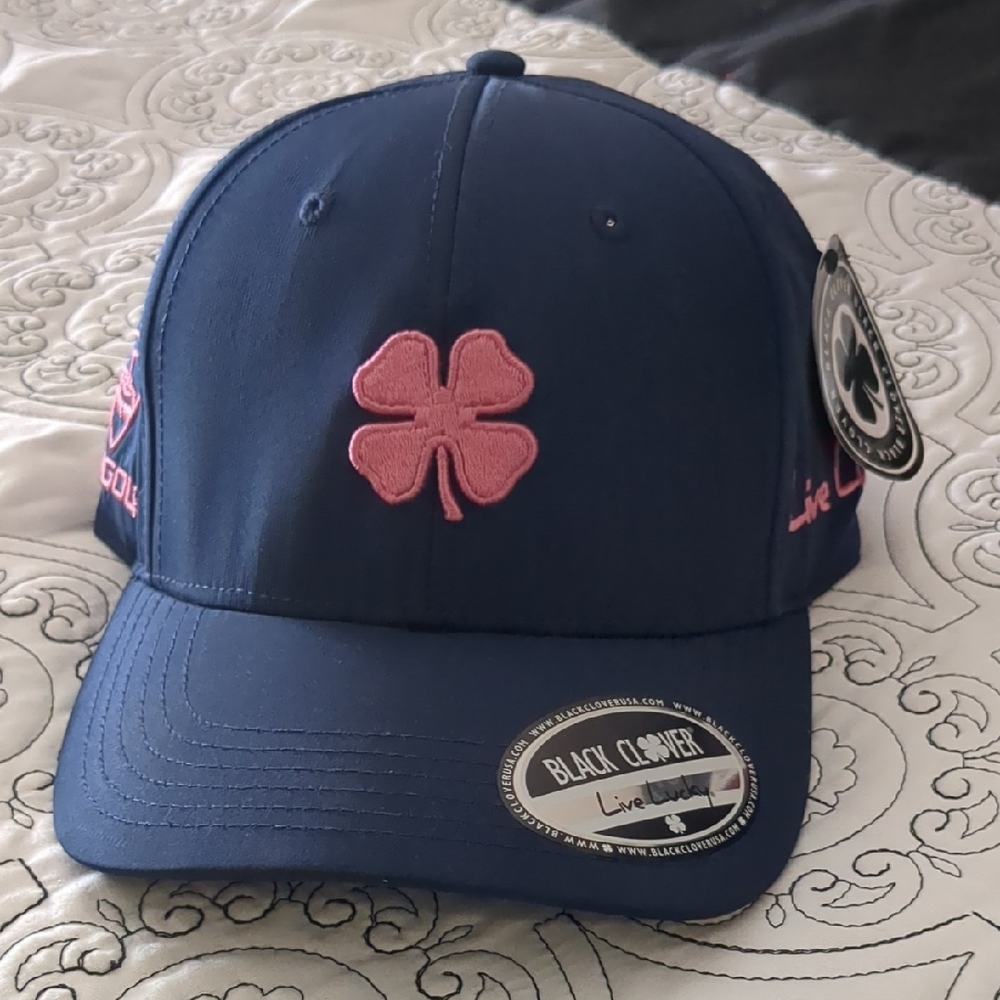Navy Blue and Pink Kids Hat